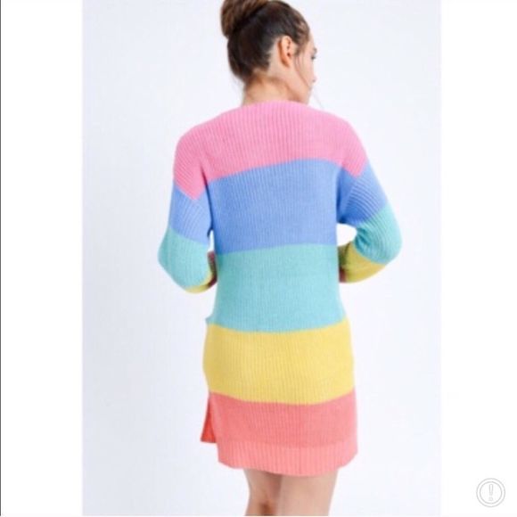 🌈 Rainbow Cardigan Size Large  NWT 🌈 - Picture 4 of 7